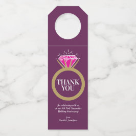 Etiqueta Para Garrafa Favor de aniversário de casamento da 5 do Tormalo