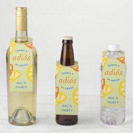 Etiqueta Para Garrafa Favor do Green aniversário de 30 anos Mexicano Adi