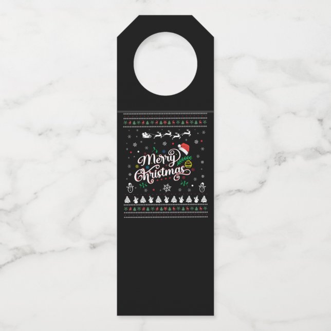 Etiqueta Para Garrafa Feliz Natal Engraçado (Verso)