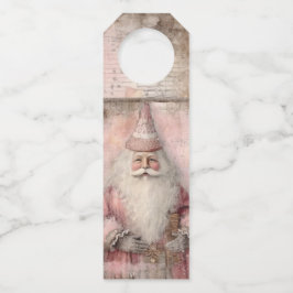 Etiqueta Para Garrafa Feriado de Papais noeis Vintage