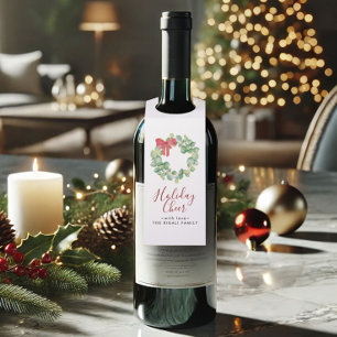 Etiqueta Para Garrafa Ferro e Arco vermelho de aquarela