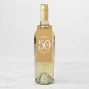 Etiqueta Para Garrafa festa de aniversário de 50 anos da empresa