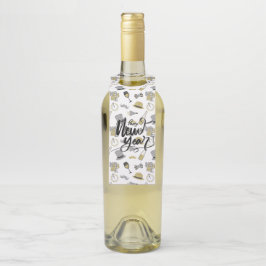 Etiqueta Para Garrafa Festa de Ano Novo