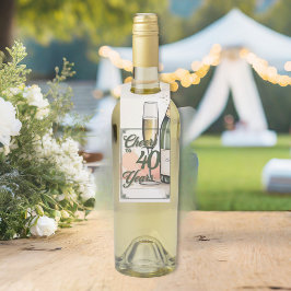 Etiqueta Para Garrafa Festa de Anos de Casados