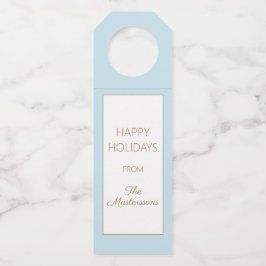 Etiqueta Para Garrafa Festa de Natal de Feliz Natal de Feriados Brancos 