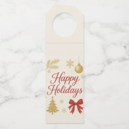 Etiqueta Para Garrafa Festive Christmas Bottle Tags | Holiday Wine Gift 