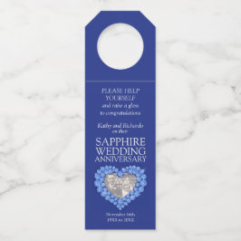 Etiqueta Para Garrafa Foto do 45º aniversário de casamento do Sapphire