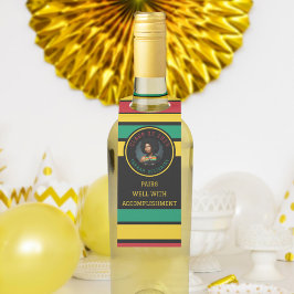 Etiqueta Para Garrafa Graduação de Fotos Pan-Africano