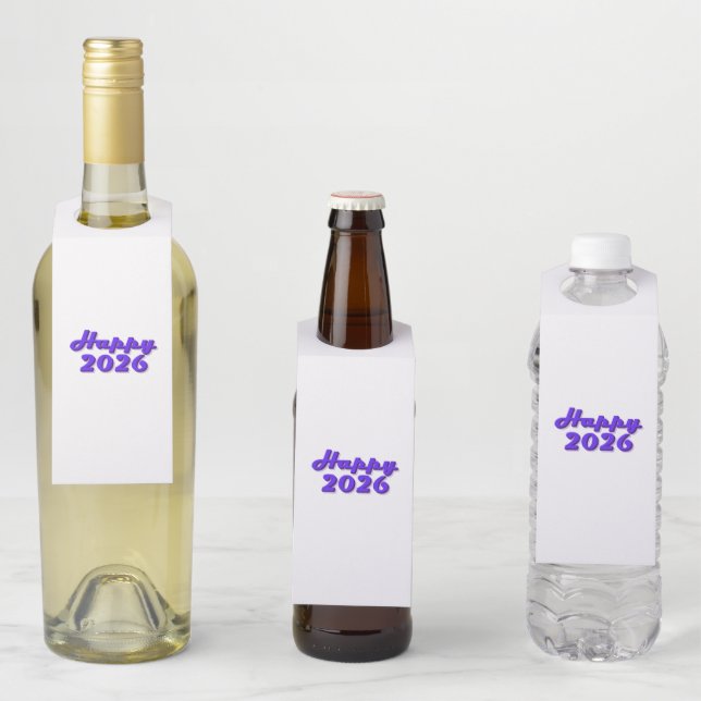 Etiqueta Para Garrafa Happy 2026 (In Situ)