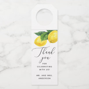 Etiqueta Para Garrafa Lemon Wedding Obrigado   Favor Elegante Dos Citros