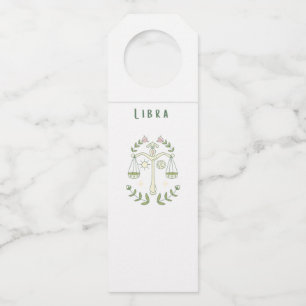 Etiqueta Para Garrafa Libra branca, zodíaco, signo do zodíaco