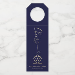 Etiqueta Para Garrafa Logotipo de corretor de imóveis de promoção imobil