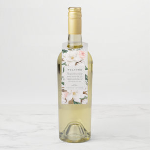 Etiqueta Para Garrafa Magnolia Bem-Vinda Gaveta