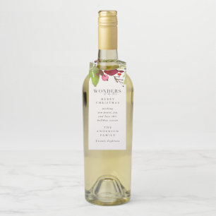 Etiqueta Para Garrafa Maravilhas de seu amor, aquarela Feriado