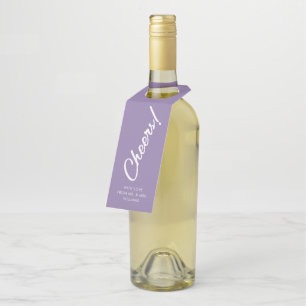 Etiqueta Para Garrafa Marcador de Garrafa French Lilac Letra Cheia
