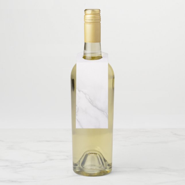 Etiqueta Para Garrafa Mármore Branco (Na garrafa)