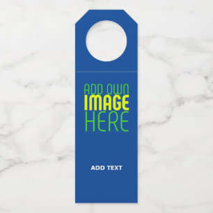 ETIQUETA PARA GARRAFA MODELO DE TEXTO DE IMAGEM AZUL COBALTO EDITÁVEL MO