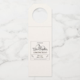 Etiqueta Para Garrafa Modern Artisan Artesanato Lemon Wedding Limoncello