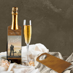 Etiqueta Para Garrafa Modern Marble Cheers Foto Dourada ID816