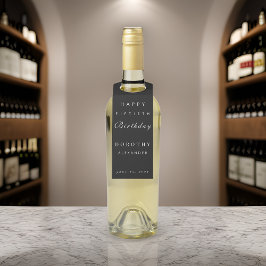 Etiqueta Para Garrafa Moderno Minimalista QUALQUER Aniversário de Adulto