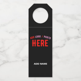 ETIQUETA PARA GARRAFA NA MODA MODERNO PERSONALIZÁVEL NEGRO VERIFICADO CO