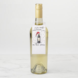 Etiqueta Para Garrafa O Vinho Mais Maravilhoso Do Ano