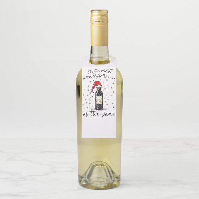 Etiqueta Para Garrafa O Vinho Mais Maravilhoso Do Ano  (Na garrafa)