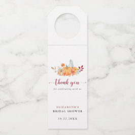 Etiqueta Para Garrafa Obrigado por Chuveiro de Noiva de Outono Rótulo de