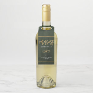 Etiqueta Para Garrafa Oferta de Faux Gold Foil Corporate Holiday