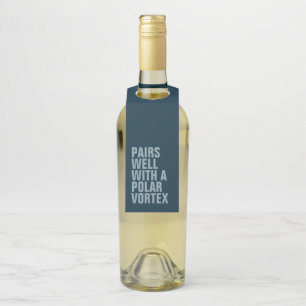 Etiqueta Para Garrafa Paira bem com um vórtice polar vinho engraçado d