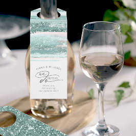 Etiqueta Para Garrafa Pinceladas de Pintura Abstrata Nós Lhe Agradecemos