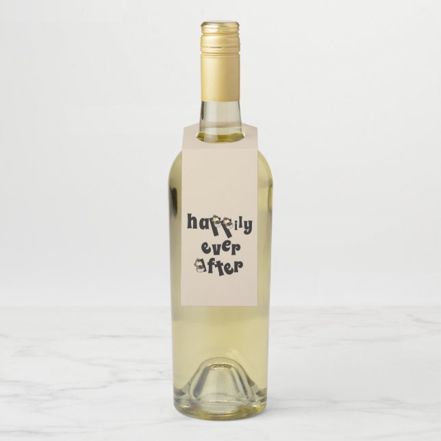Etiqueta Para Garrafa Pingente de garrafa Felizes para sempre (Na garrafa)