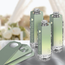 Etiqueta Para Garrafa Primavera Meadow de Casamento Gradiente de Humor I