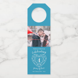 Etiqueta Para Garrafa Quarto casamento Foto do Aniversário topaz