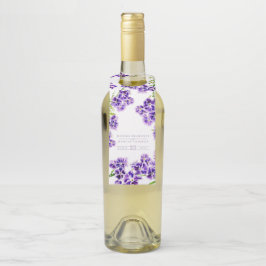 Etiqueta Para Garrafa Rosa-da-rocha aquarela flor casamento