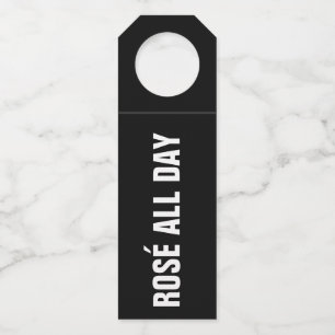 Etiqueta Para Garrafa ROSÉ TODO DIA em preto