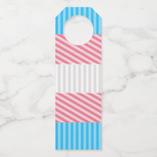 Etiqueta Para Garrafa Sinalizador do Abstrato Transgender Pride Stripe F