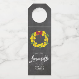 Etiqueta Para Garrafa Tag da garrafa de Limoncello, grinalda do limão