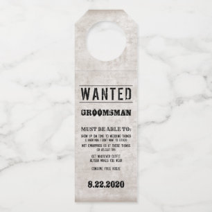 Etiqueta Para Garrafa Tag nupcial Wedding do gancho da proposta do