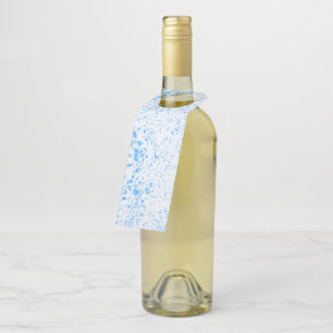 Etiqueta Para Garrafa Textura Splatter - Azul