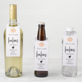 Etiqueta Para Garrafa This is How Babies are Made Bottle Hanger Tags