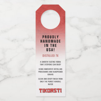 Etiqueta Para Garrafa Tikorsti Destila 7X Vodka limpa e nítida