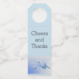 Etiqueta Para Garrafa Uma borboleta e corações