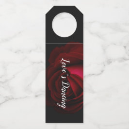 Etiqueta Para Garrafa Vermelho, preto & rosa