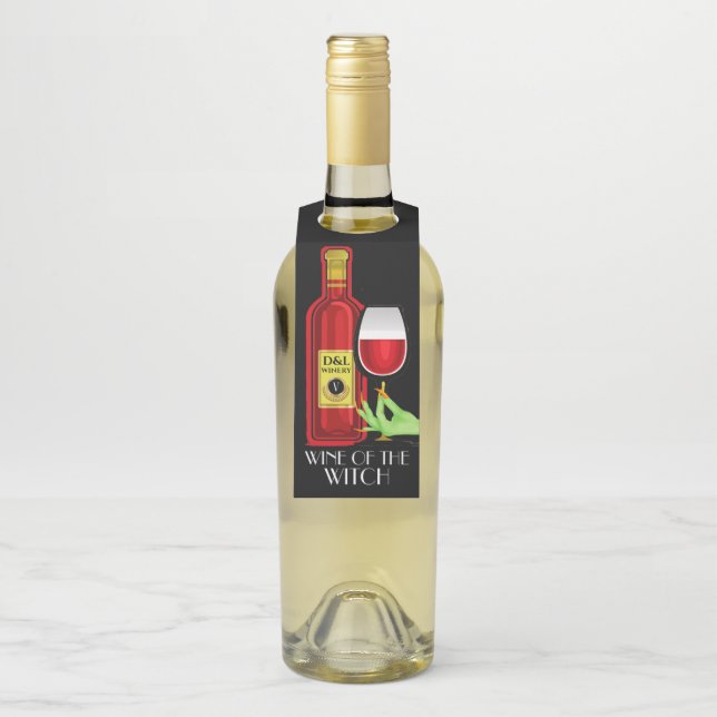 Etiqueta Para Garrafa Vinho de Halloween - Ver Trás - (Na garrafa)