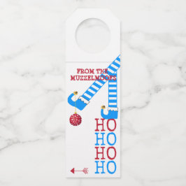 Etiqueta Para Garrafa Vinho engraçado do Natal dos pés do duende Ho Ho