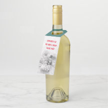 vintage Lovebird Bottle Hanger Tag