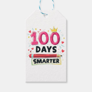 Etiqueta Para Presente 100 dias mais inteligentes de professor escolar