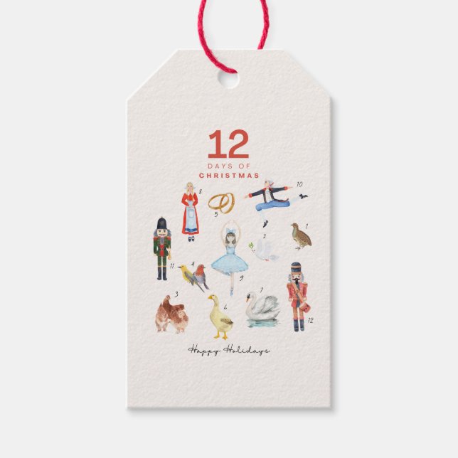 ETIQUETA PARA PRESENTE 12 DIAS DE NATAL (Frente)