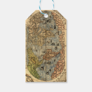 Etiqueta Para Presente 1565 Mapa Antigo do Mundo de Forlani Cartografia V